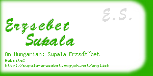 erzsebet supala business card